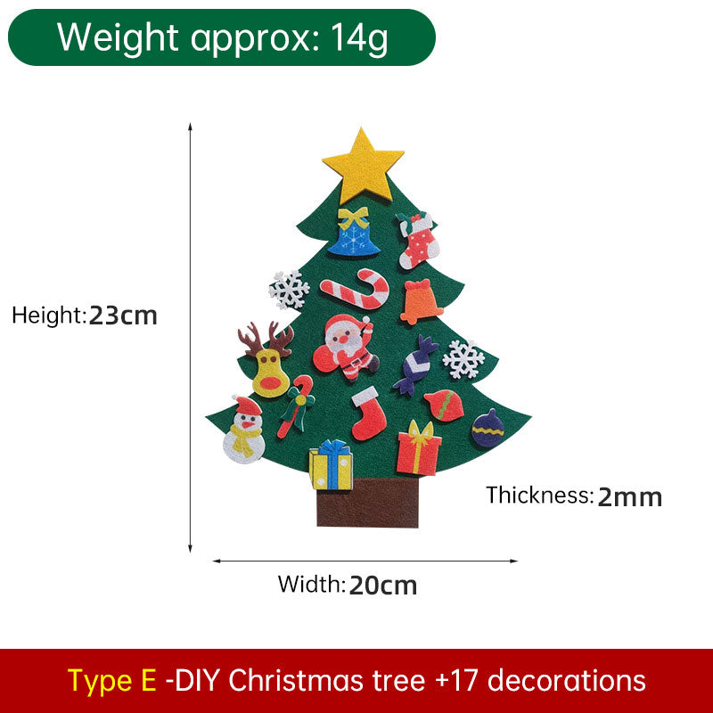 Felt Christmas Tree Wall Decor for Kids, DIY Holiday Fun