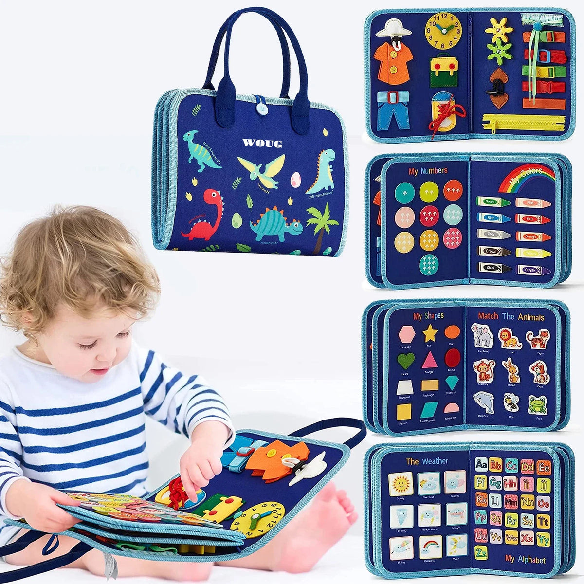 Felt Busy Board for Toddlers | Hands-On Learning Toy