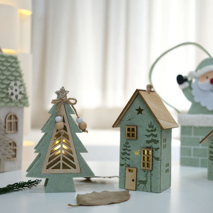 Light-Up Christmas Village Tabletop Decor for Small Spaces