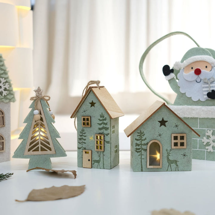 Light-Up Christmas Village Tabletop Decor for Small Spaces
