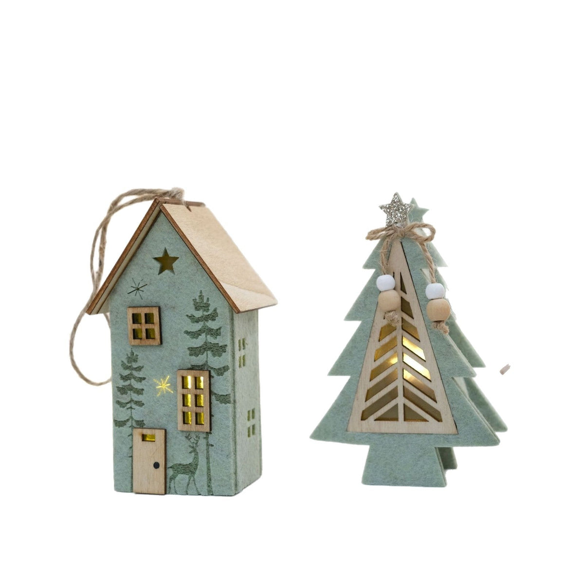 Light-Up Christmas Village Tabletop Decor for Small Spaces