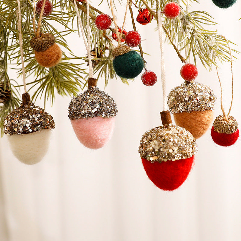 Felt Pinecone Ornament for Woodland Christmas Décor