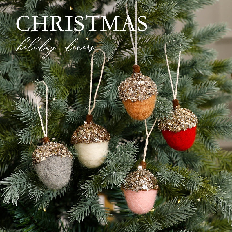 Felt Pinecone Ornament for Woodland Christmas Décor