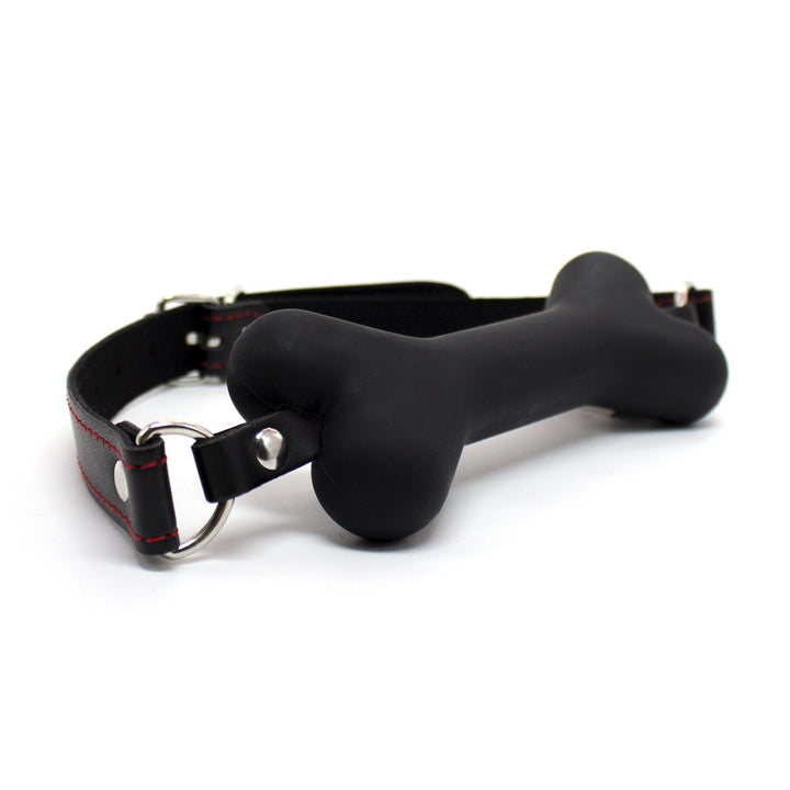 Bone-Shaped Leather Mouth Gag for Consensual Roleplay