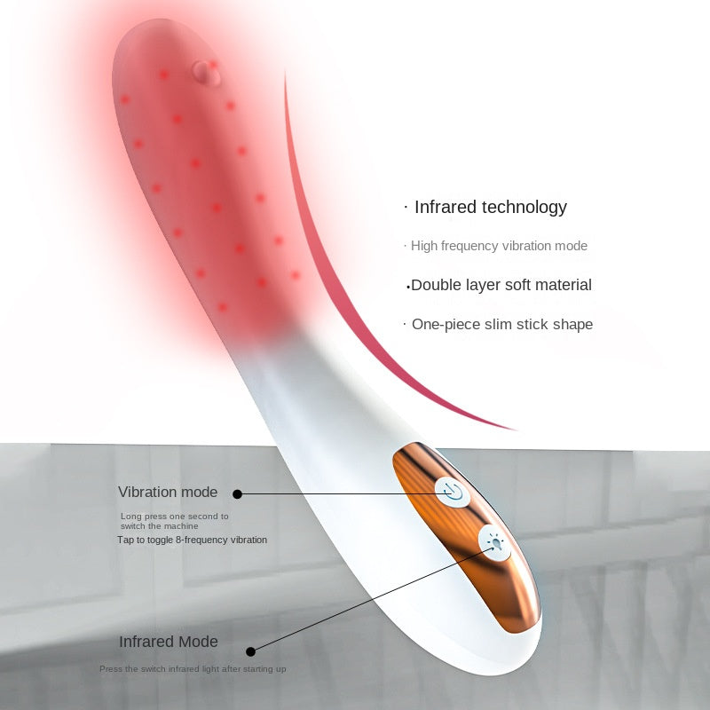 Heated Vibrator with Infrared Warmth and High-Frequency