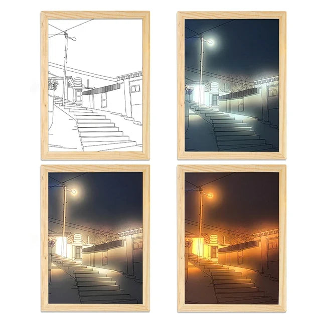 Personalized Light Painting Lamp - Photo Frame Night Light