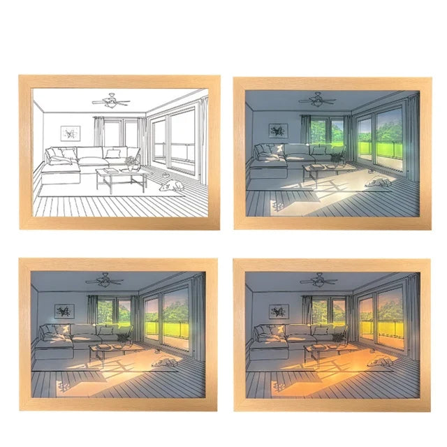 Personalized Light Painting Lamp - Photo Frame Night Light