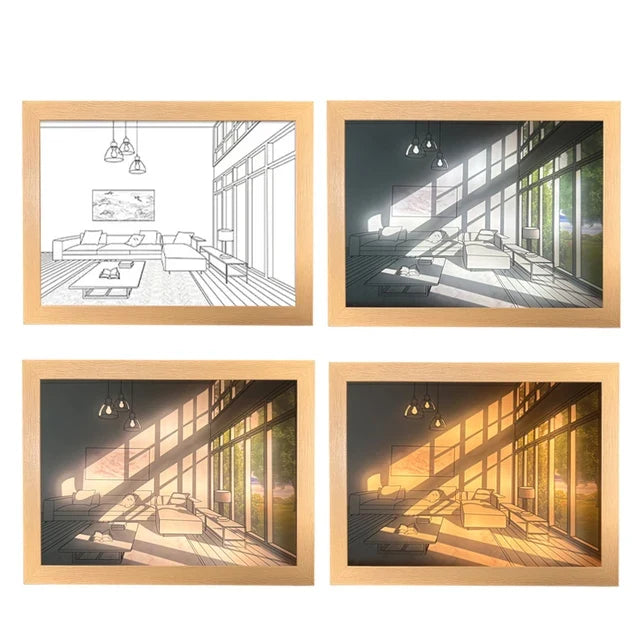 Personalized Light Painting Lamp - Photo Frame Night Light
