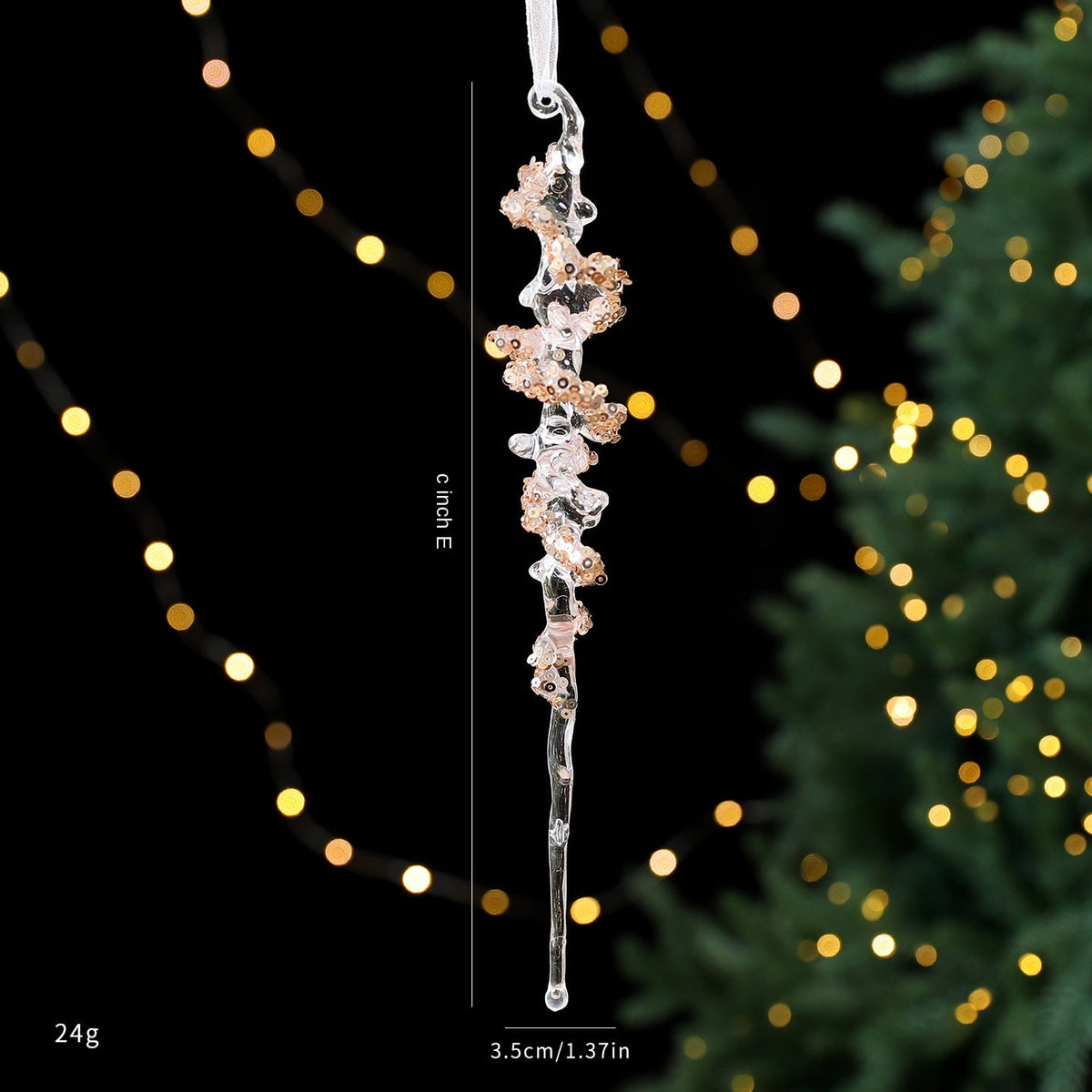 Sequin Acrylic Christmas Ornaments for Elegant Trees