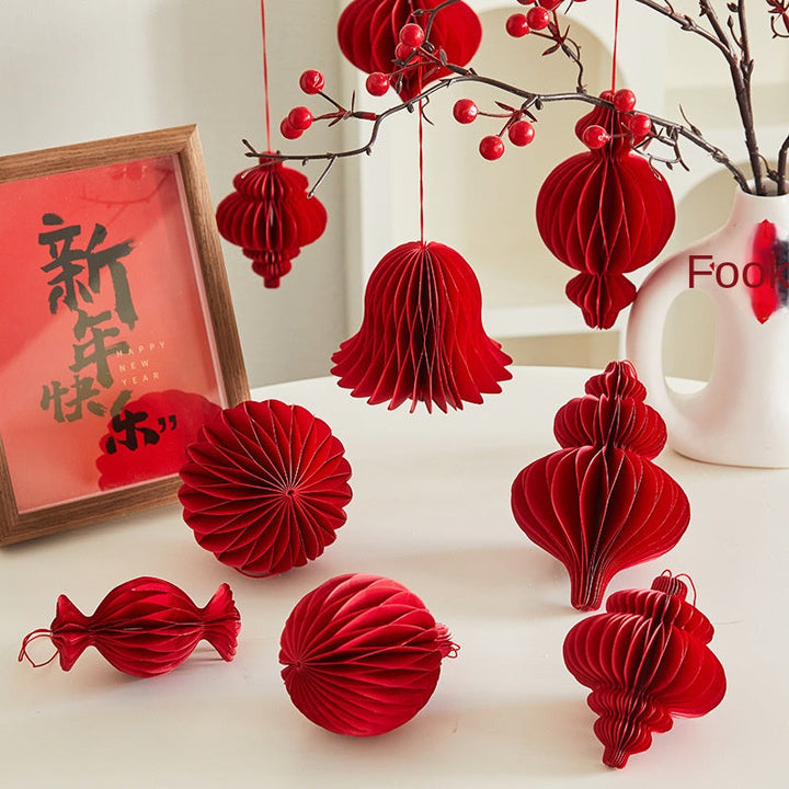 Honeycomb Lantern Decorations for New Year Atmosphere