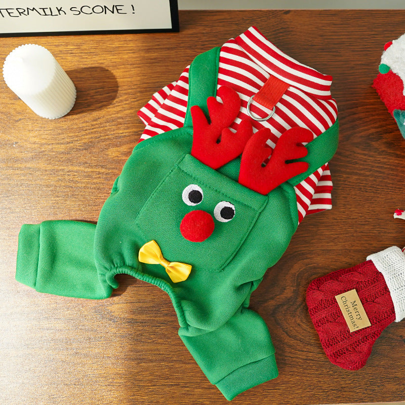 Christmas Reindeer Dog Costume for Holiday Family Photos