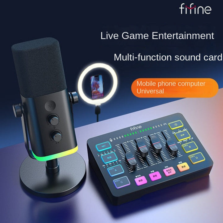 USB Streaming Mic Kit with Mixer and Voice Effects