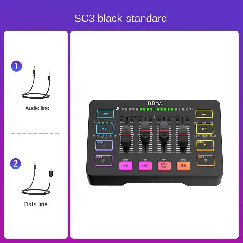 USB Streaming Mic Kit with Mixer and Voice Effects