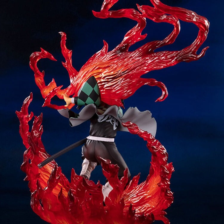 Tanjiro Anime Figure With Translucent Flame Display