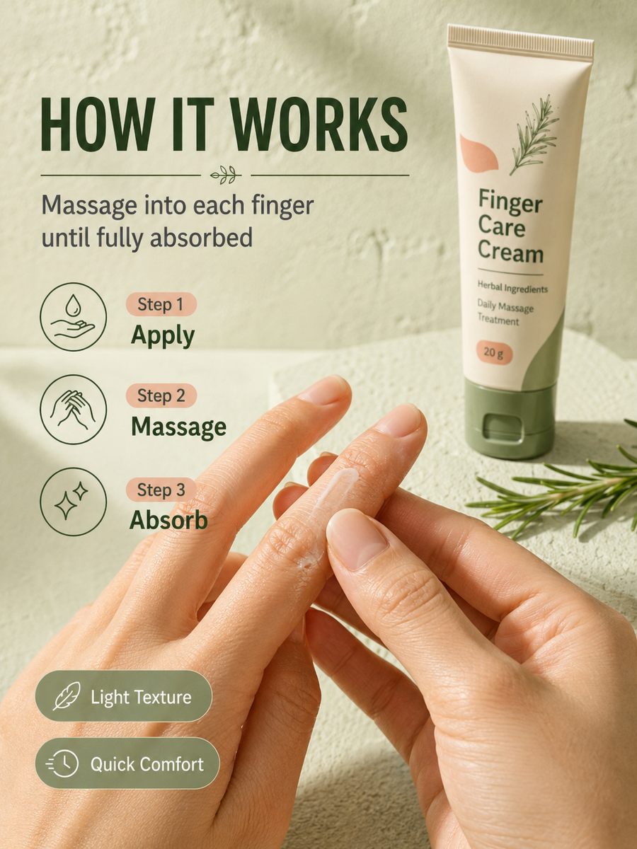 Finger Numbness Cream — Herbal Circulation & Relief (2 Tubes)