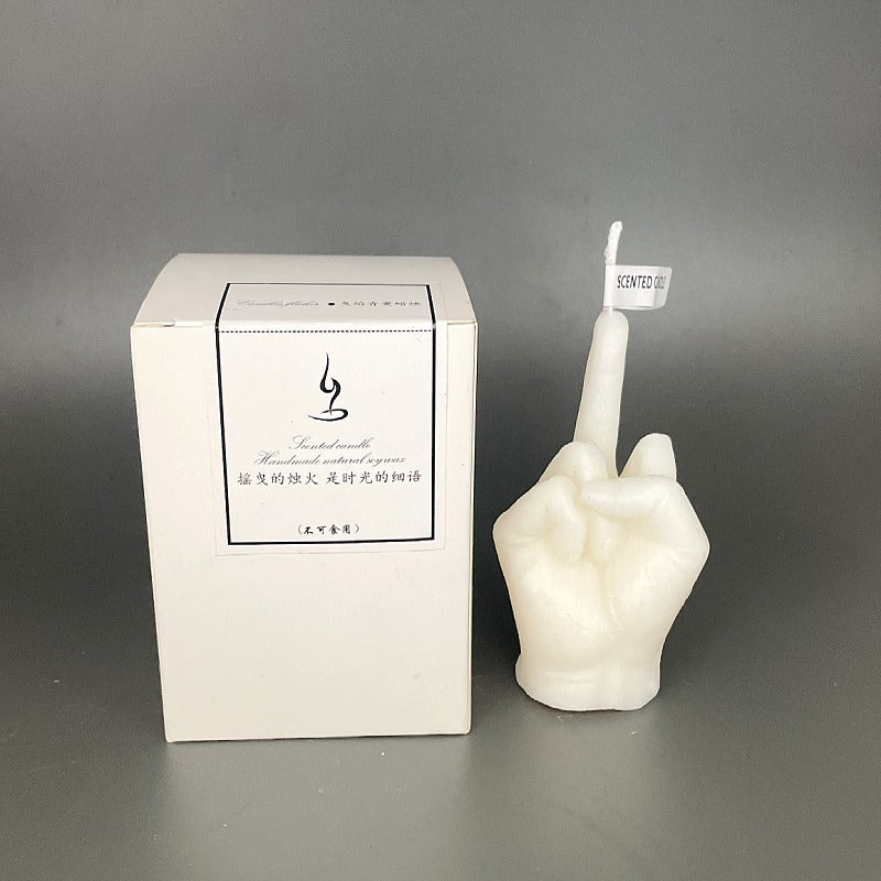 Middle Finger Candle for Bold, Funny Statement Decor