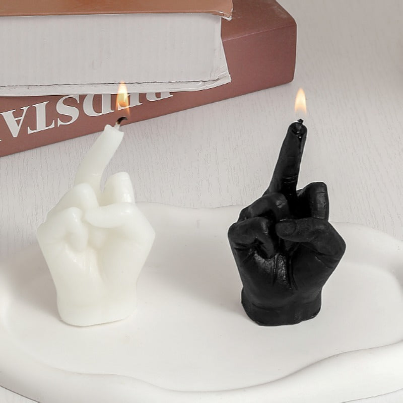 Middle Finger Candle for Bold, Funny Statement Decor