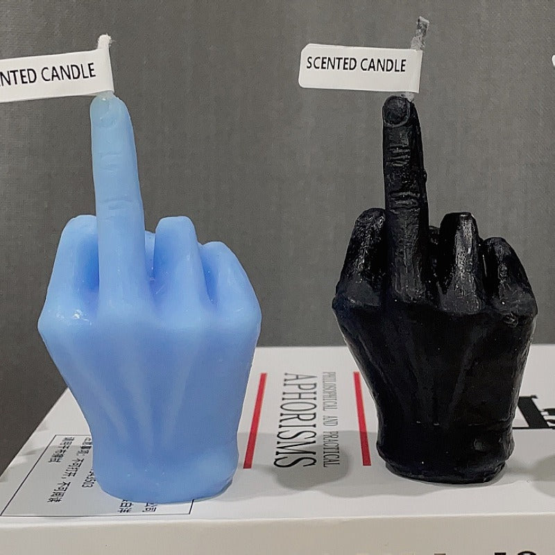 Middle Finger Candle for Bold, Funny Statement Decor