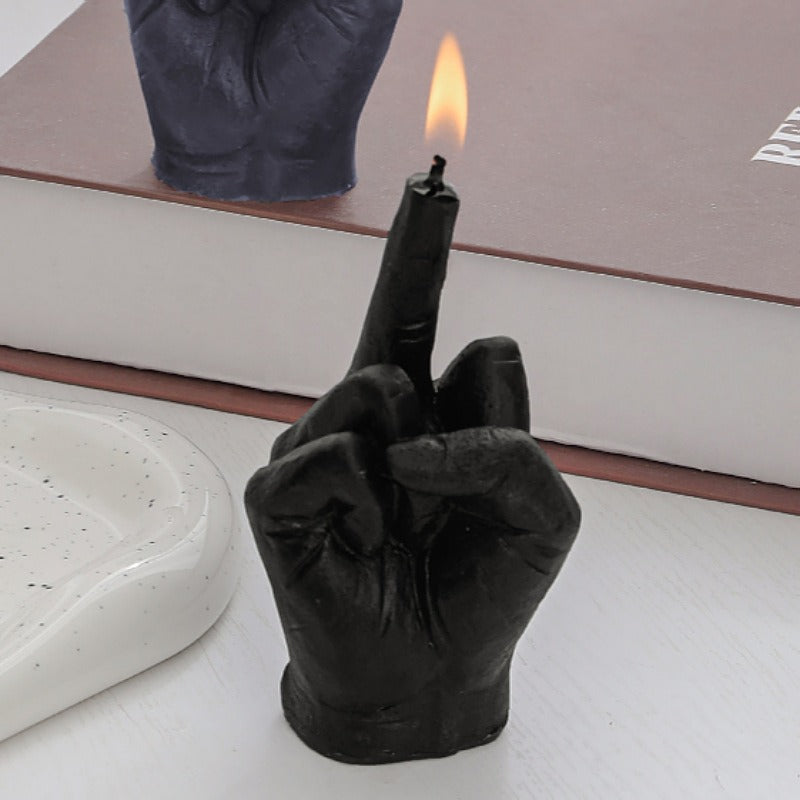 Middle Finger Candle for Bold, Funny Statement Decor