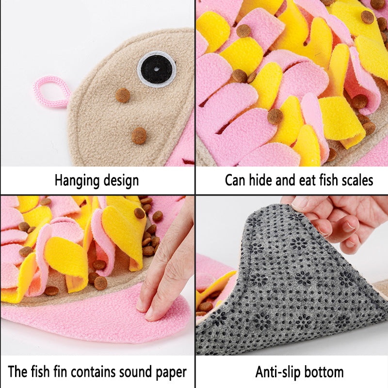 Fish Sniffing Mat for Boredom-Busting Pet Enrichment