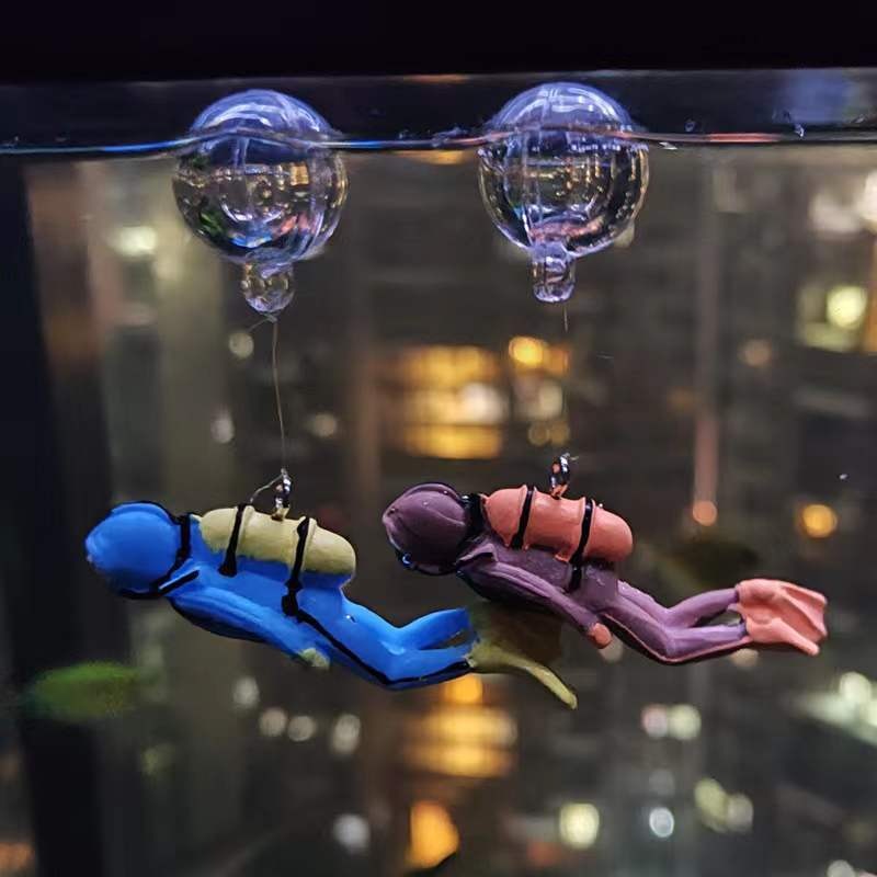 Aquarium Diver Decoration for Playful Underwater Scenes