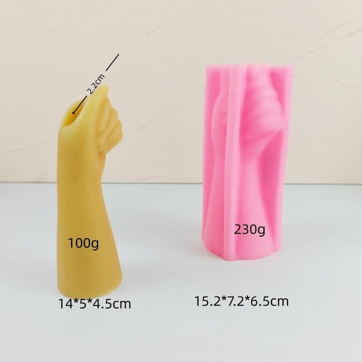 Fist Candle Silicone Mold for Detailed DIY Castings