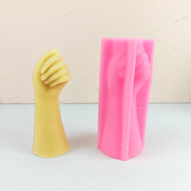 Fist Candle Silicone Mold for Detailed DIY Castings