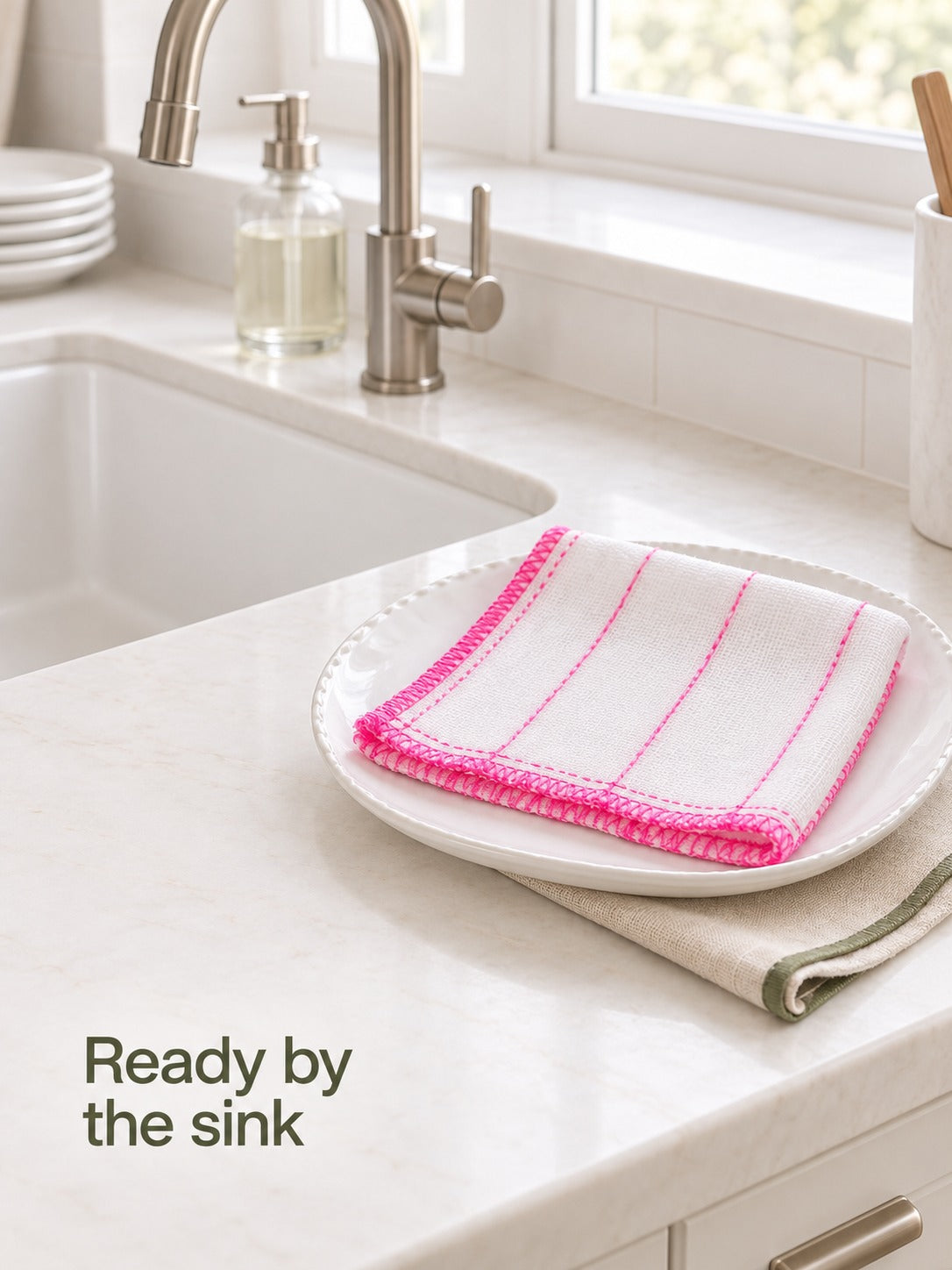 Multi-Layer Wood Fiber Dish Cloth That Won't Scratch Pans