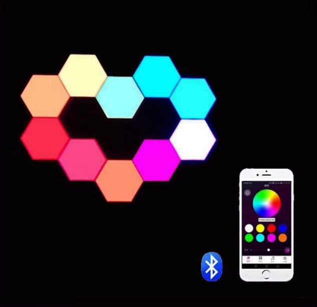 RGB Hexagon LED Wall Lights with App and Remote Control
