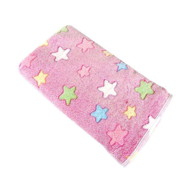 Soft Star-Pattern Fleece Pet Blanket for Dogs and Cats