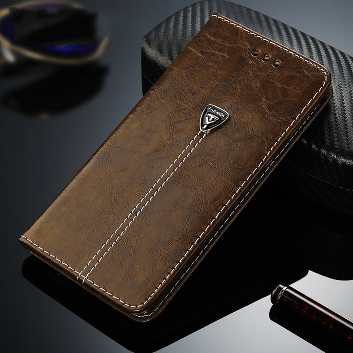Leather Wallet Case for iPhone with Card Slots & Cash