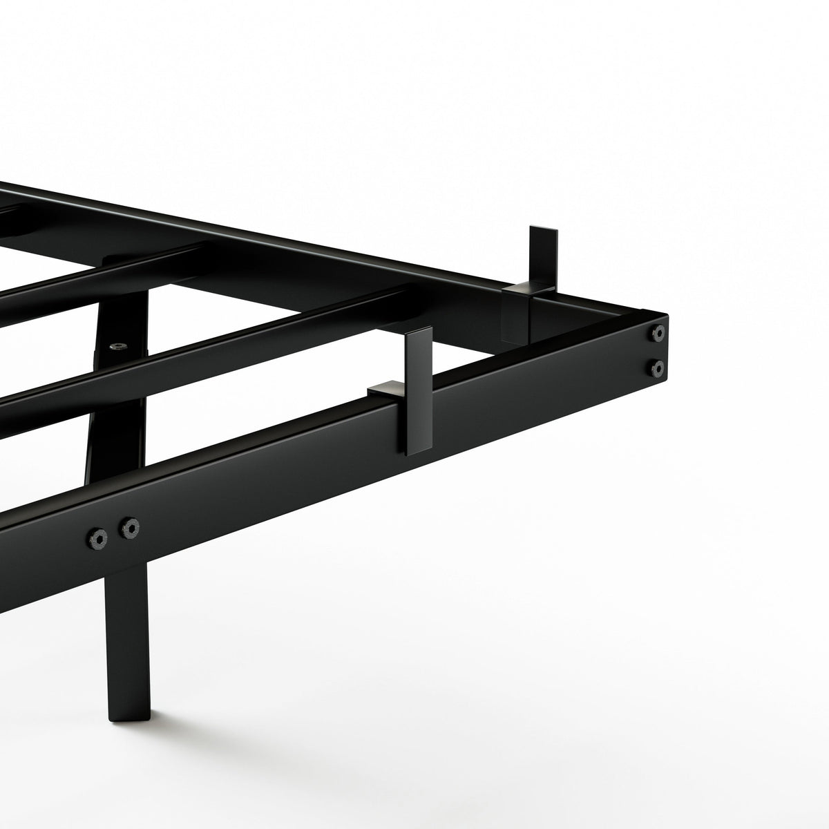 King Floating Bed Frame with LED Lights and Charging