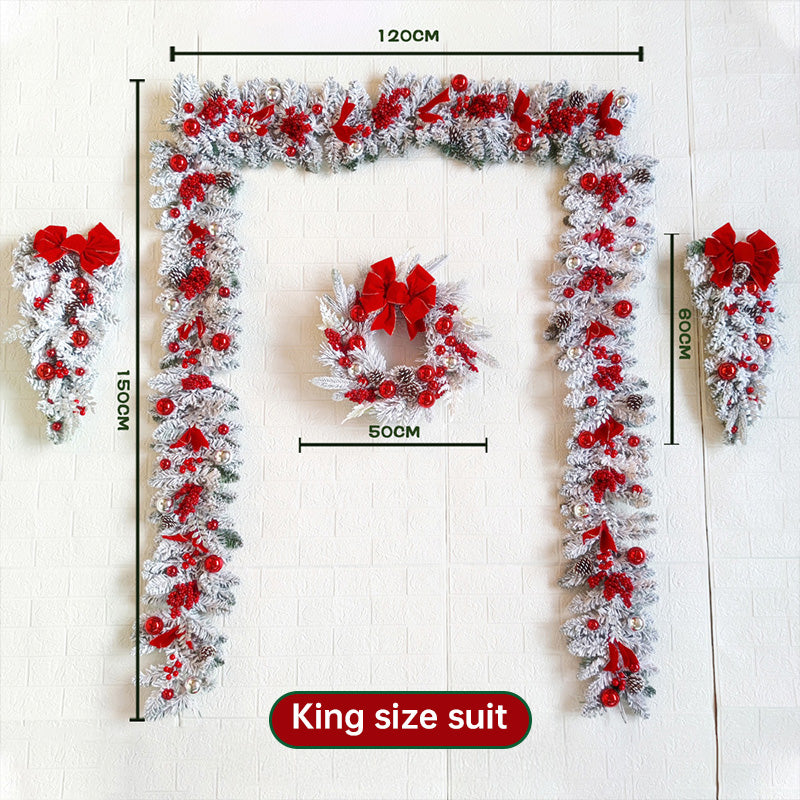 Flocked Christmas Wreath for Snowy Holiday Entryways