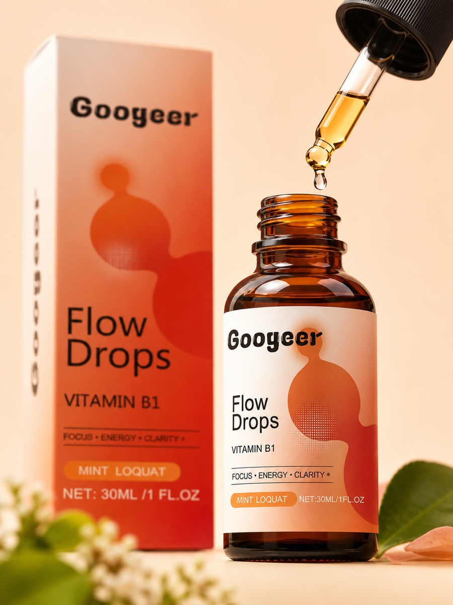 Flow Drops: Combat Fatigue, Sharpen Focus with Adaptogens & B1