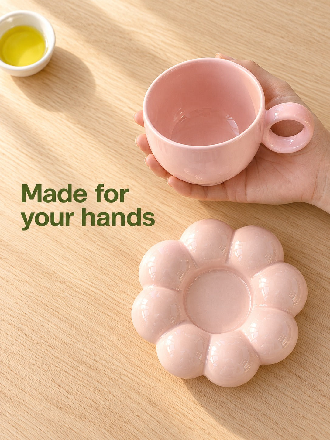 Flower Coffee Cup and Saucer Set, Ceramic Gift Box