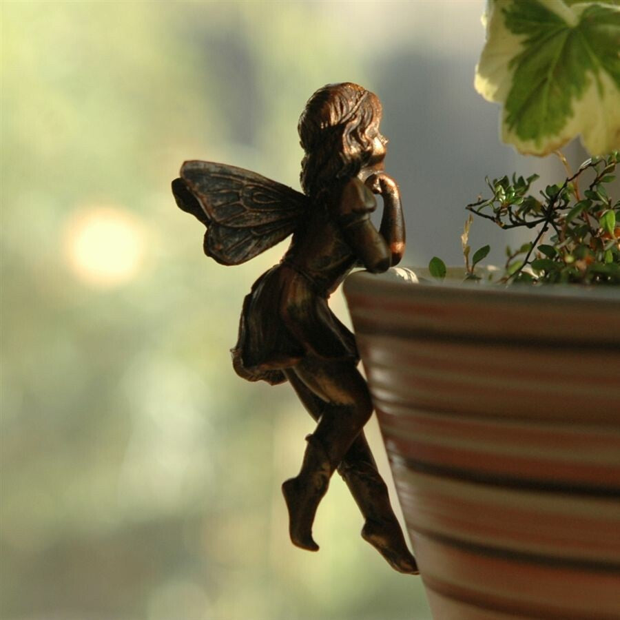 Fairy Pot Hanger – Whimsical Antique Bronze Garden Decor