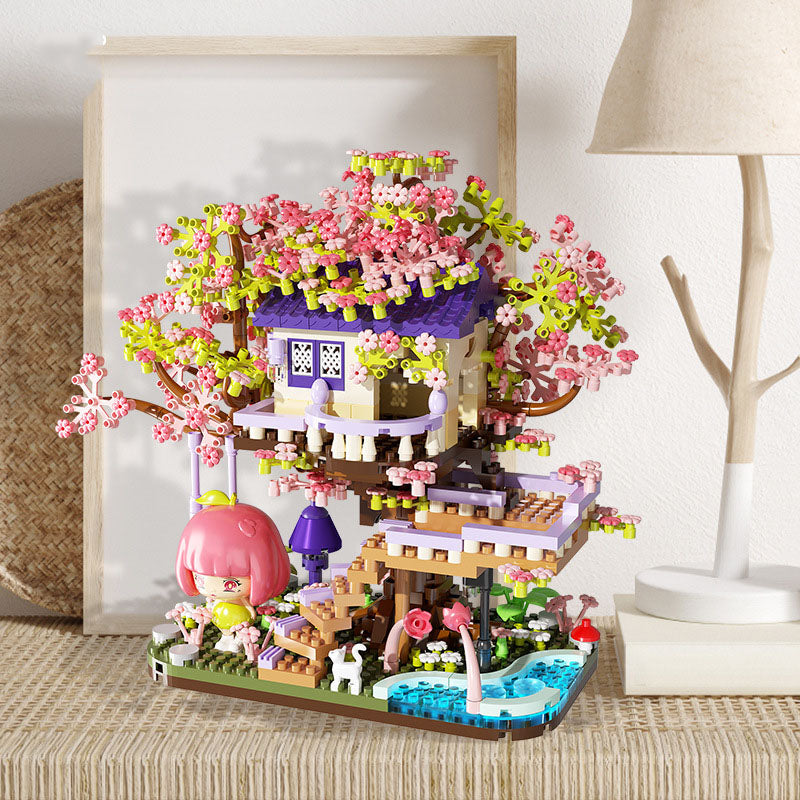 Flower House Building Blocks for Creative Display Decor