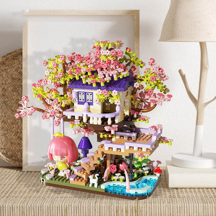 Flower House Building Blocks for Creative Display Decor