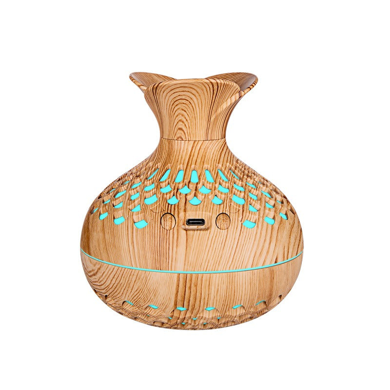 Wooden Flower Humidifier with LED Light for Your Desk