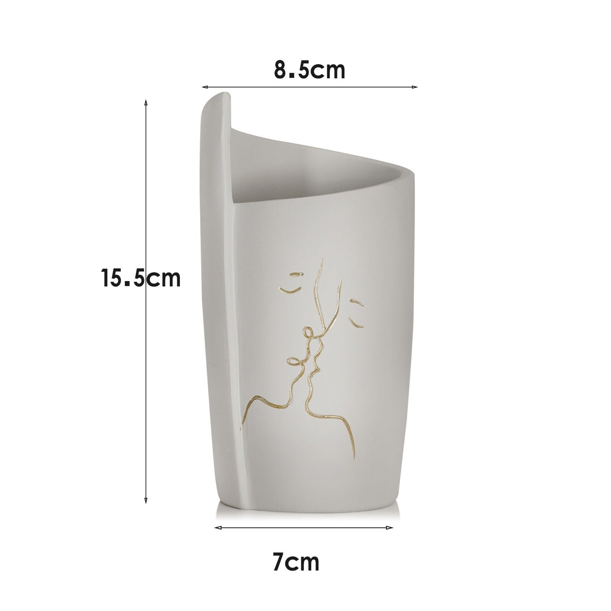 Resin Sculptural Vase for Modern Minimalist Decor Accent