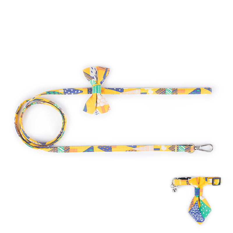 Patterned Cotton Dog Leash for Stylish Everyday Walks