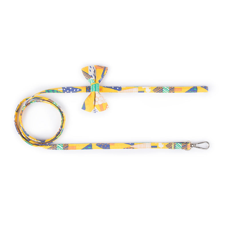 Patterned Cotton Dog Leash for Stylish Everyday Walks