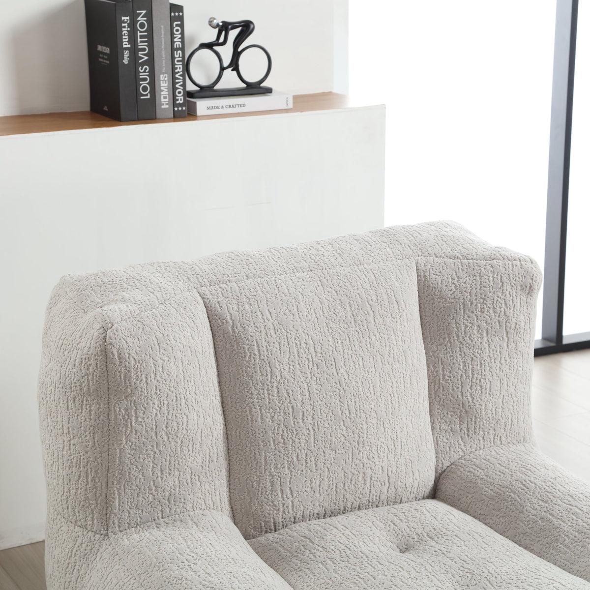 Memory Foam Bean Bag Chair Set with Matching Footstool