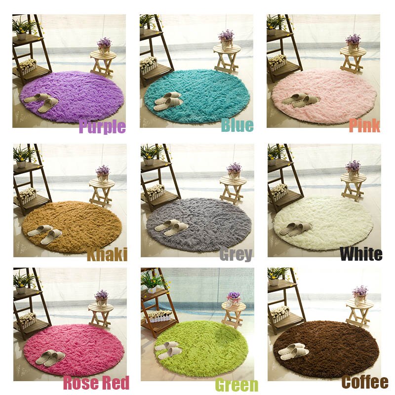 Round Faux Fur Rug for Soft, Cozy Bedroom Comfort