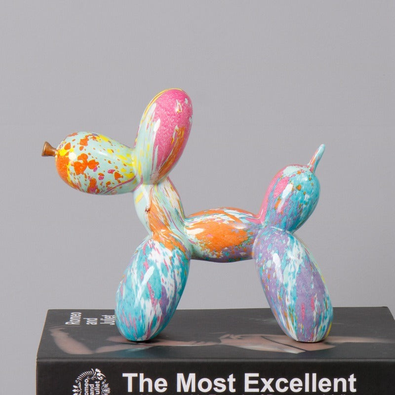Balloon Dog Resin Sculpture for Colorful Modern Decor