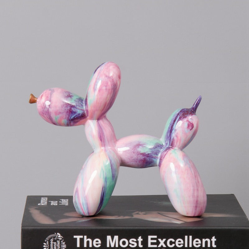 Balloon Dog Resin Sculpture for Colorful Modern Decor