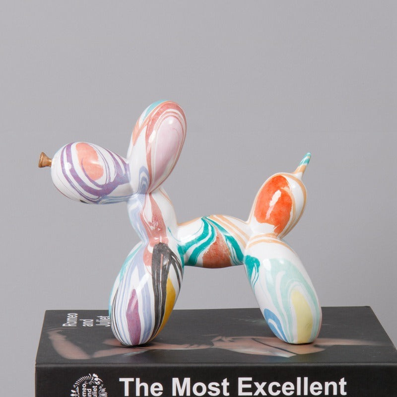 Balloon Dog Resin Sculpture for Colorful Modern Decor