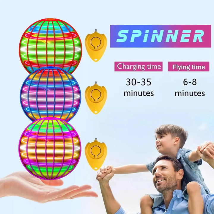 LED Flying Ball Toy With Automatic Return & Hover Play