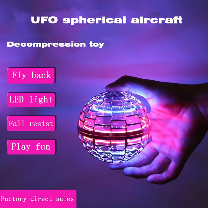 LED Flying Spinner Boomerang Toy for Indoor Tricks at Night