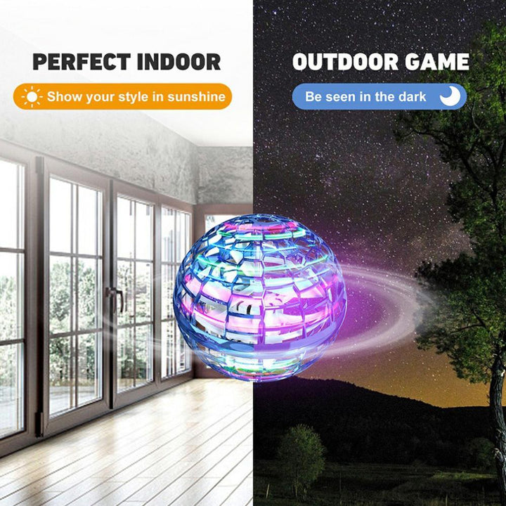 LED Flying Spinner Boomerang Toy for Indoor Tricks at Night